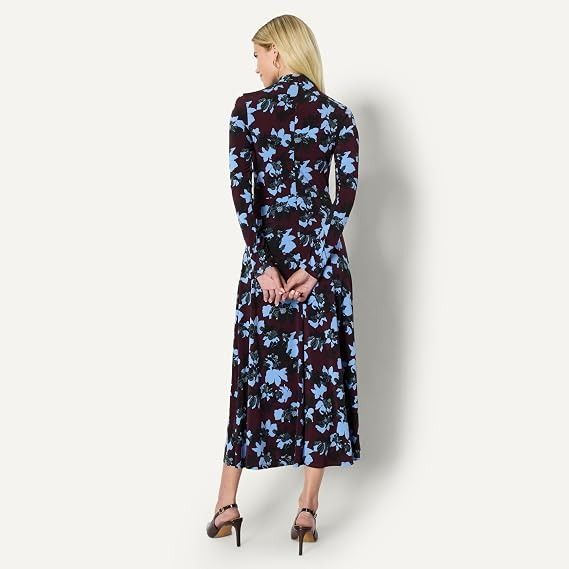Floral Long Sleeve Midi Dress image 2